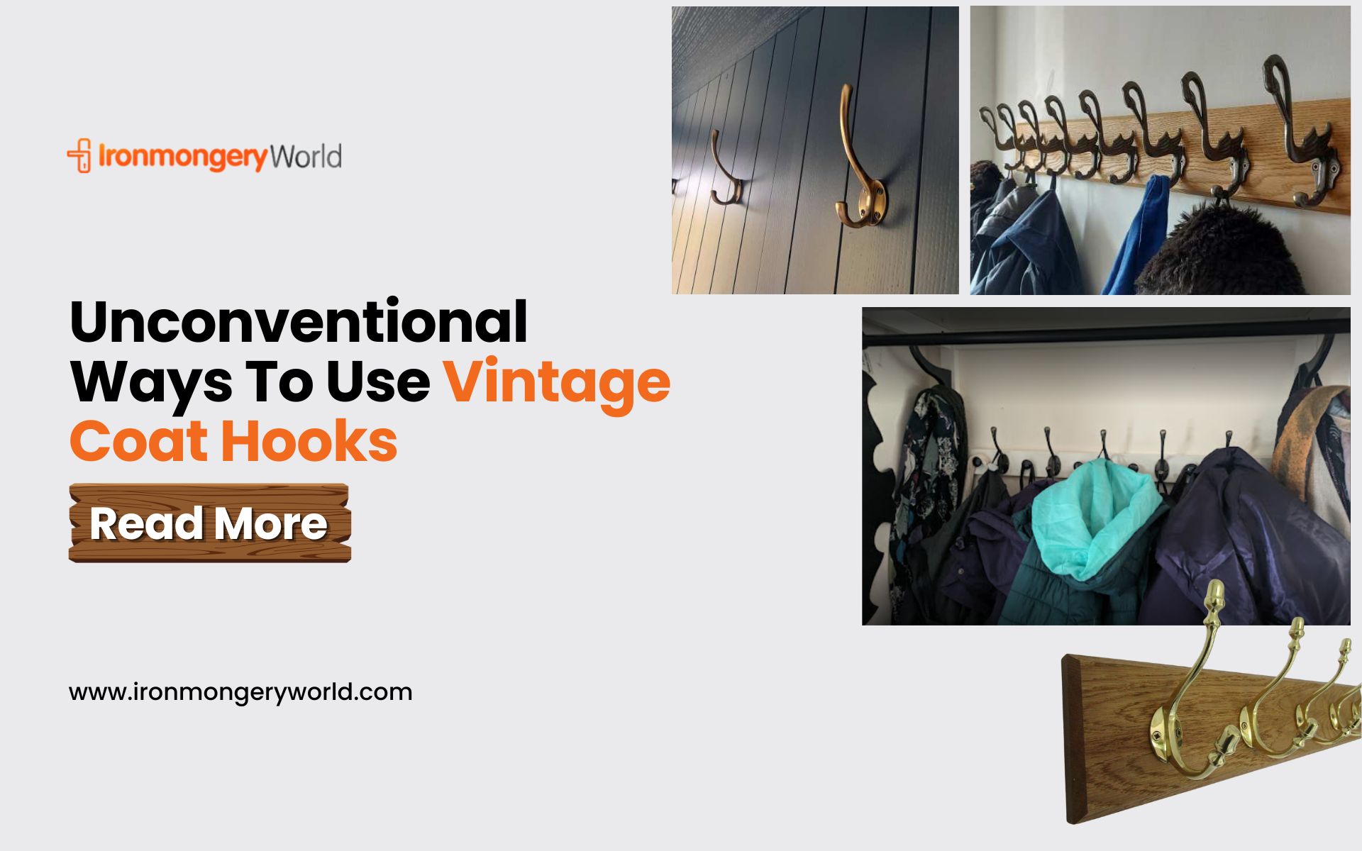 Ways To Use Vintage Coat Hooks