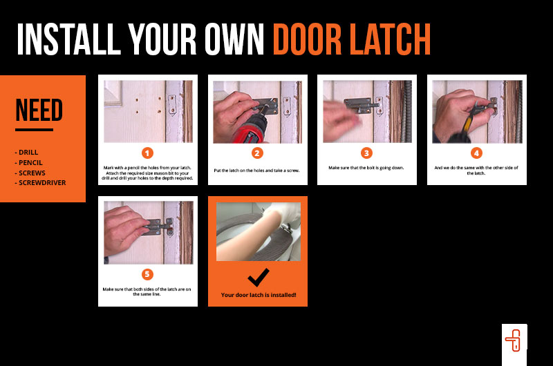 how to install door latch