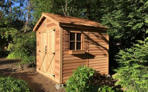 Garden Wooden shed installation