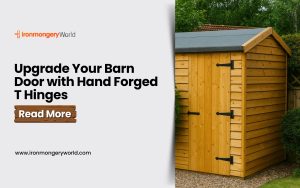 Door with Hand Forged T Hinges