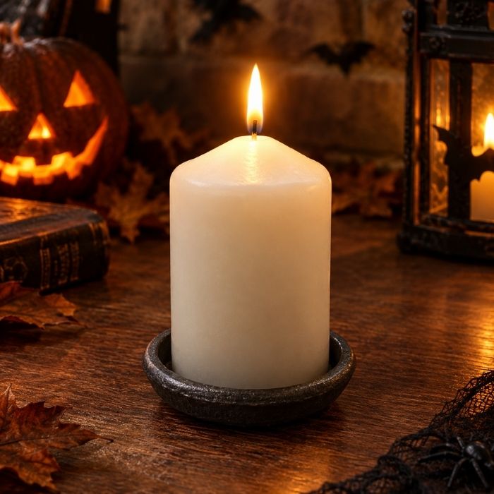 Tea Light Candle Holder Rustic Cast Iron