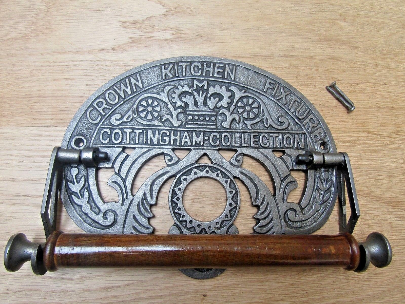 Kitchen Roll Holder Cast Iron Rustic Vintage Old Country Cottage Style ...