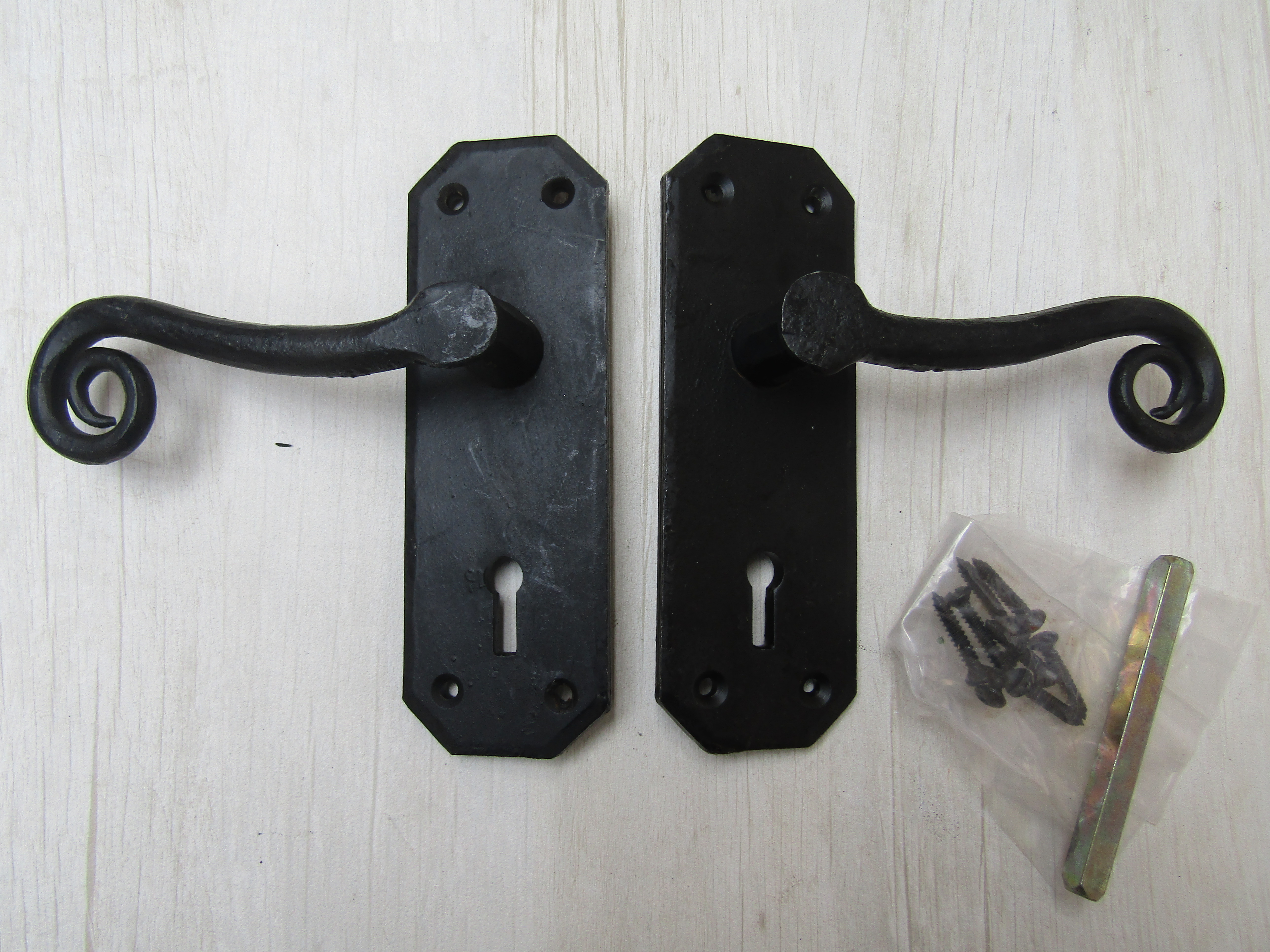 Door Handle Steel Door Handles 01 1 Set Jack torgriffe No Wrought Iron