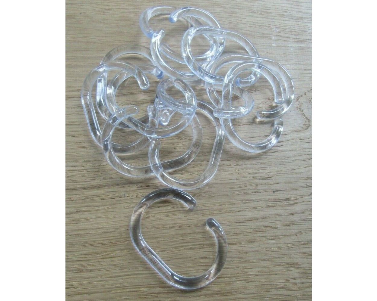 Pack of 12 Croydex Shower Curtain Pole Rings Clear by Ironmongery World