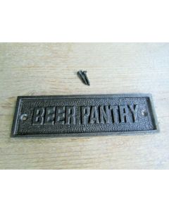 Beer Pantry Cast Iron Plaque