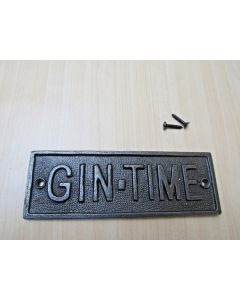 Cast Iron Gin Time Plaque