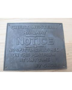12" GWR Platform Sign