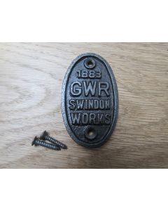 Cast Iron GWR Swindon Works Plaque