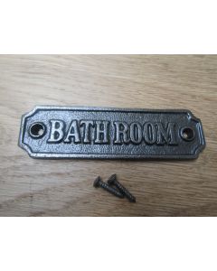 Cast Iron Bathroom Plaque