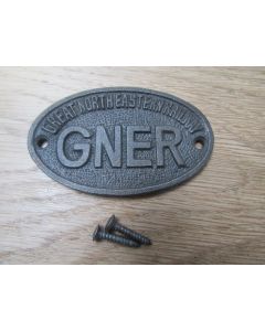 Cast Iron GNER Small Oval Plaque