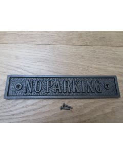 Cast Iron No Parking Plaque