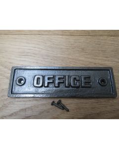 Cast Iron Office Plaque