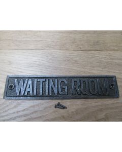 Cast Iron Waiting Room Plaque