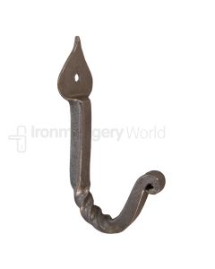 Leaf Twisted Hook Antique Iron 