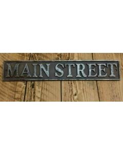 17" Antique Iron Main Street Plaque