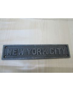 Cast Iron New York City Plaque