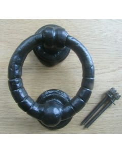 Tudor Large Ring Knocker Black Antique 