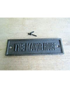 The Manor House Cast Iron Plaque