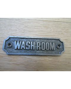 Cast Iron Washroom Plaque
