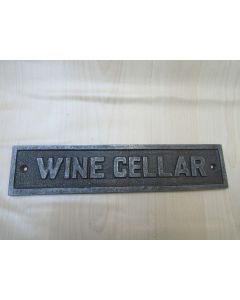 Cast Iron Wine Cellar Plaque