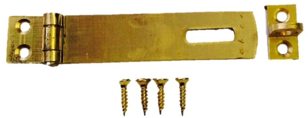 Securit Brass hasp & Staple 75mm Gold Pack 1 