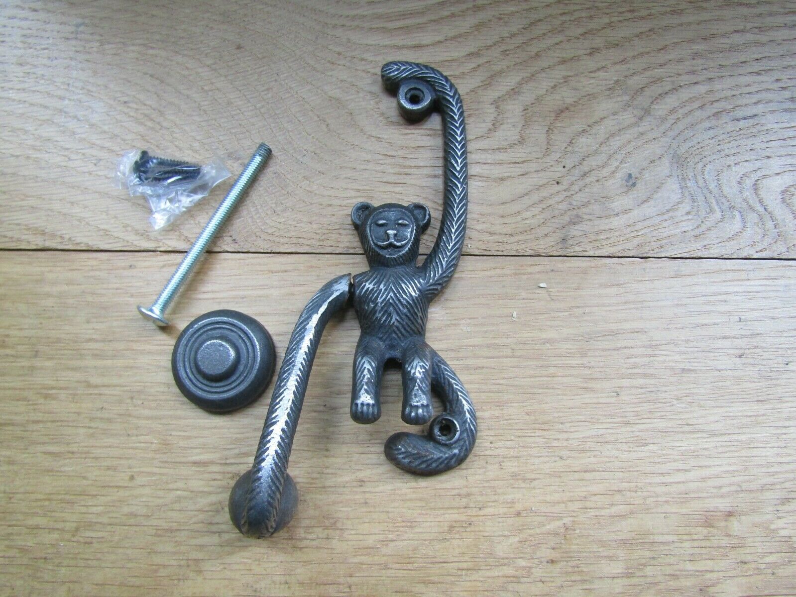 Swinging Monkey Door Knocker Antique Iron Ironmongery World